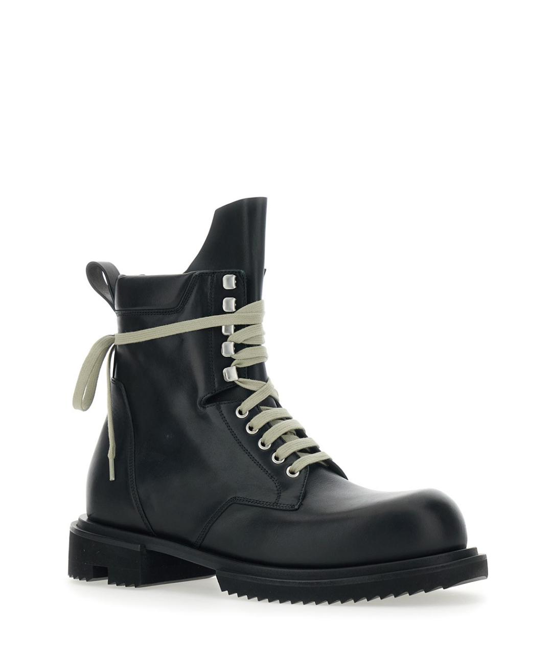 RICK OWENS Черные кожаные низкие ботинки, фото 2