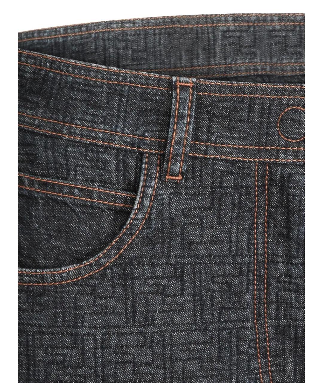 FENDI Темно-синяя деним юбка миди, фото 3