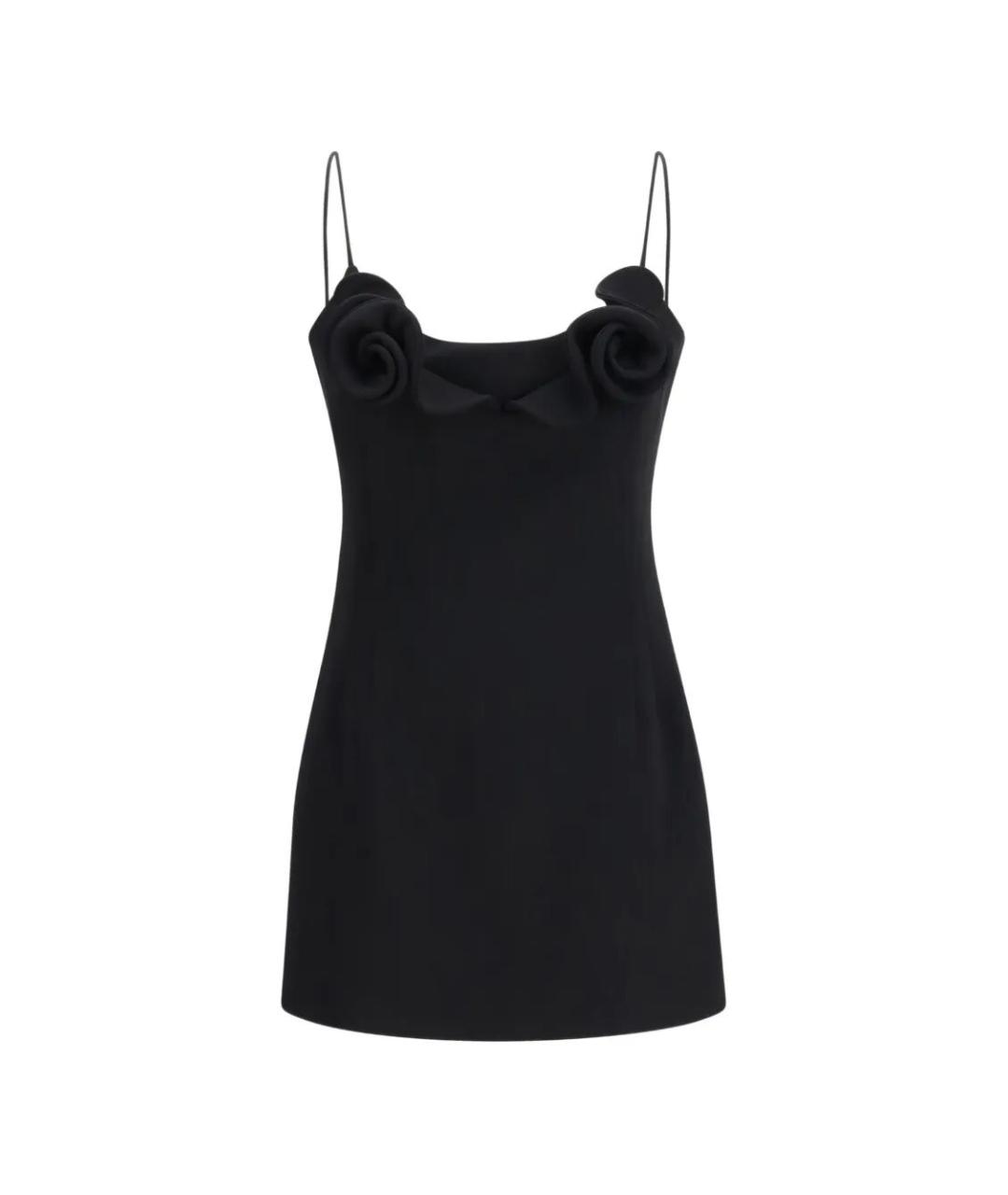 MAGDA BUTRYM Черное шерстяное коктейльное платье, фото 1