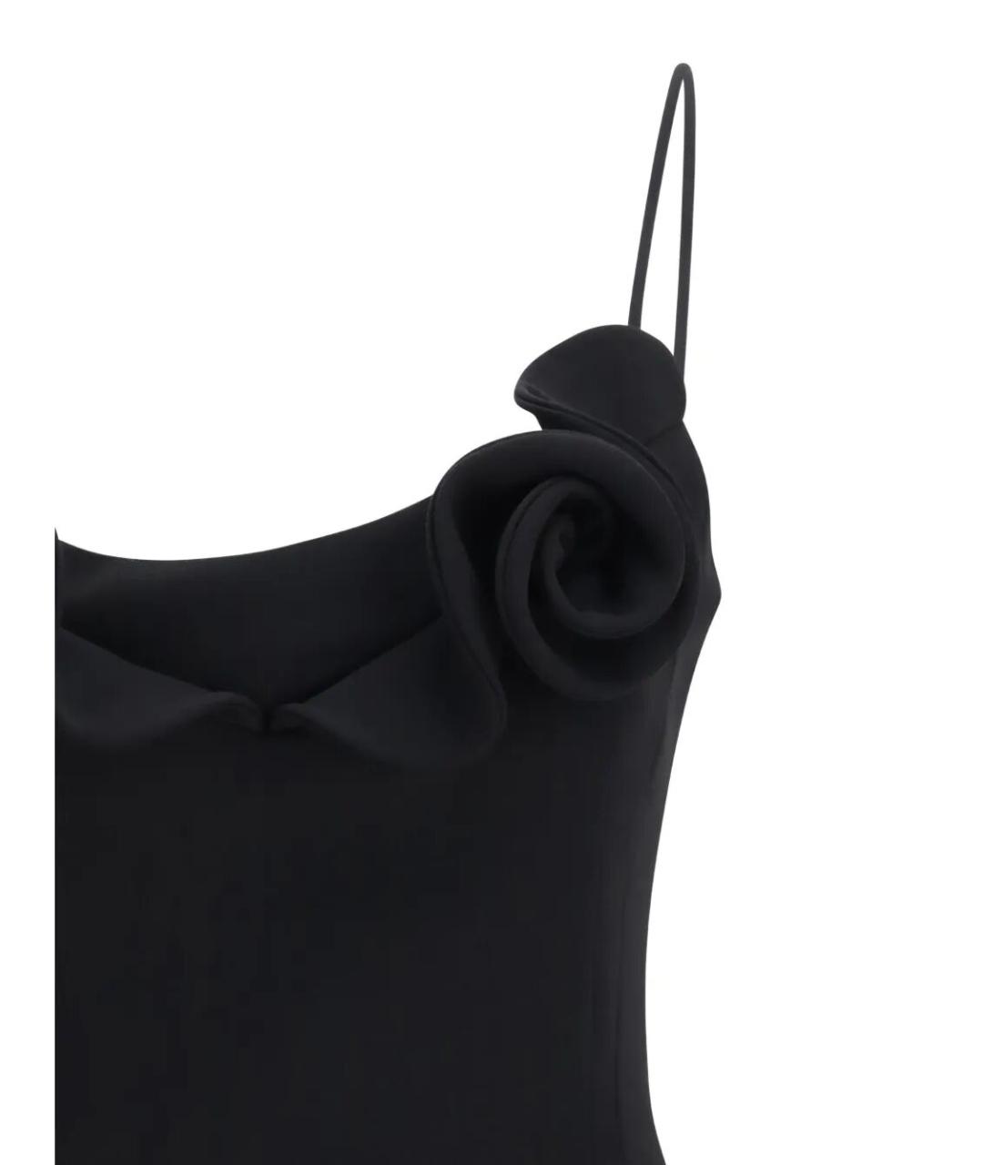 MAGDA BUTRYM Черное шерстяное коктейльное платье, фото 3