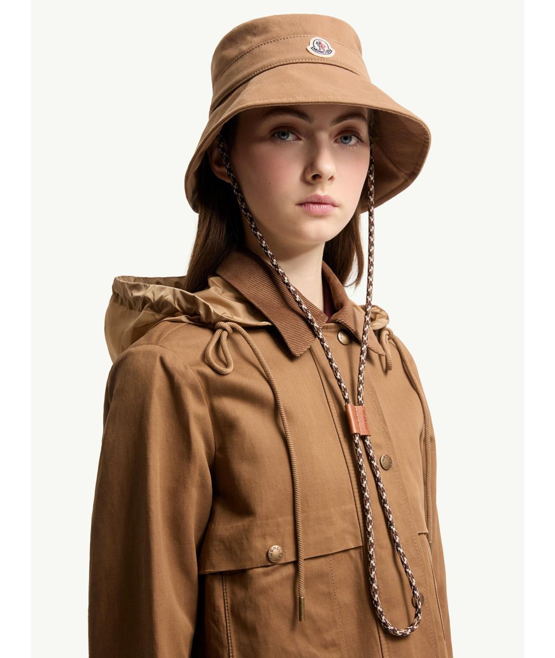 MONCLER Коричневая хлопковая панама, фото 2