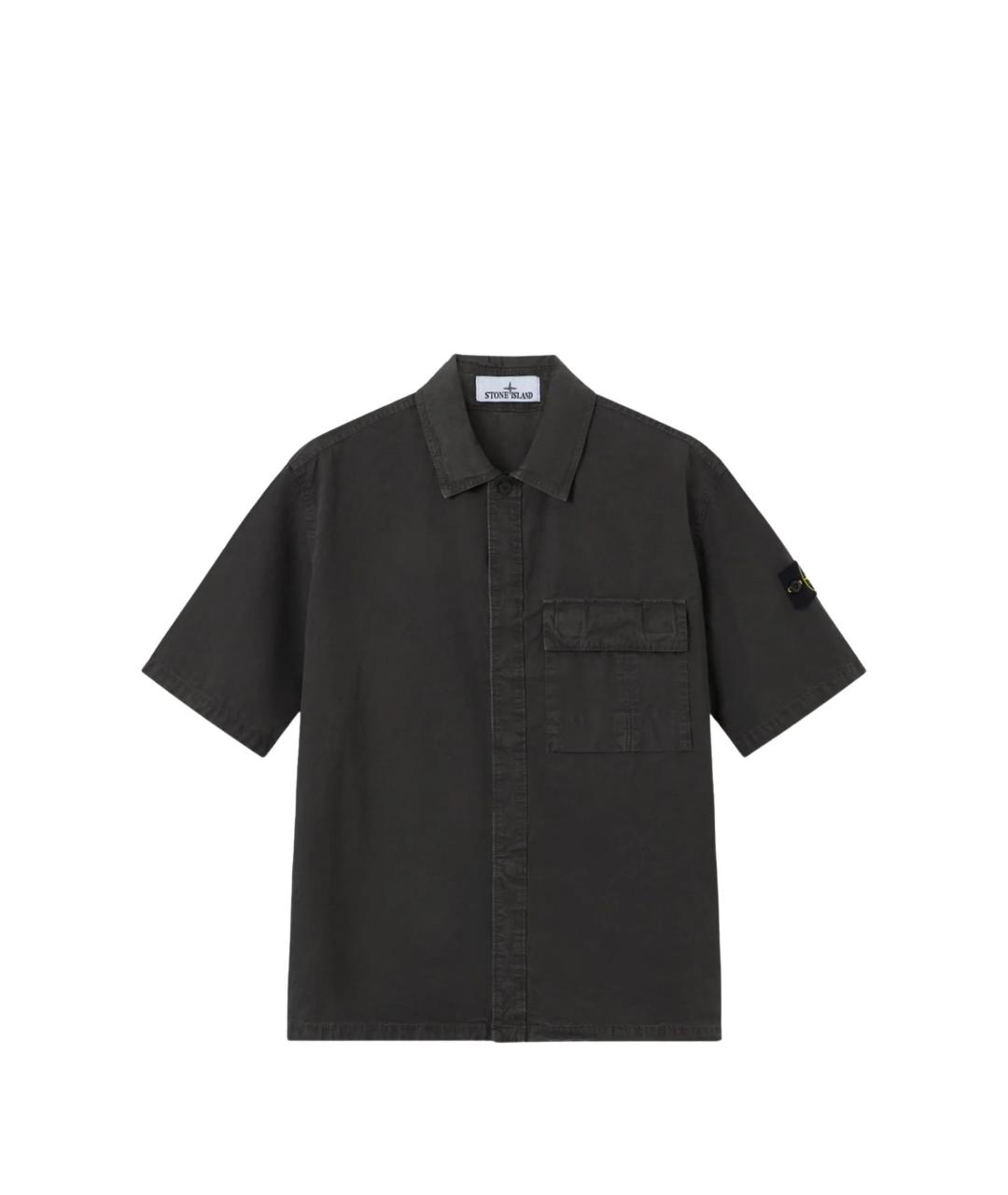 STONE ISLAND Серая хлопковая кэжуал рубашка, фото 1