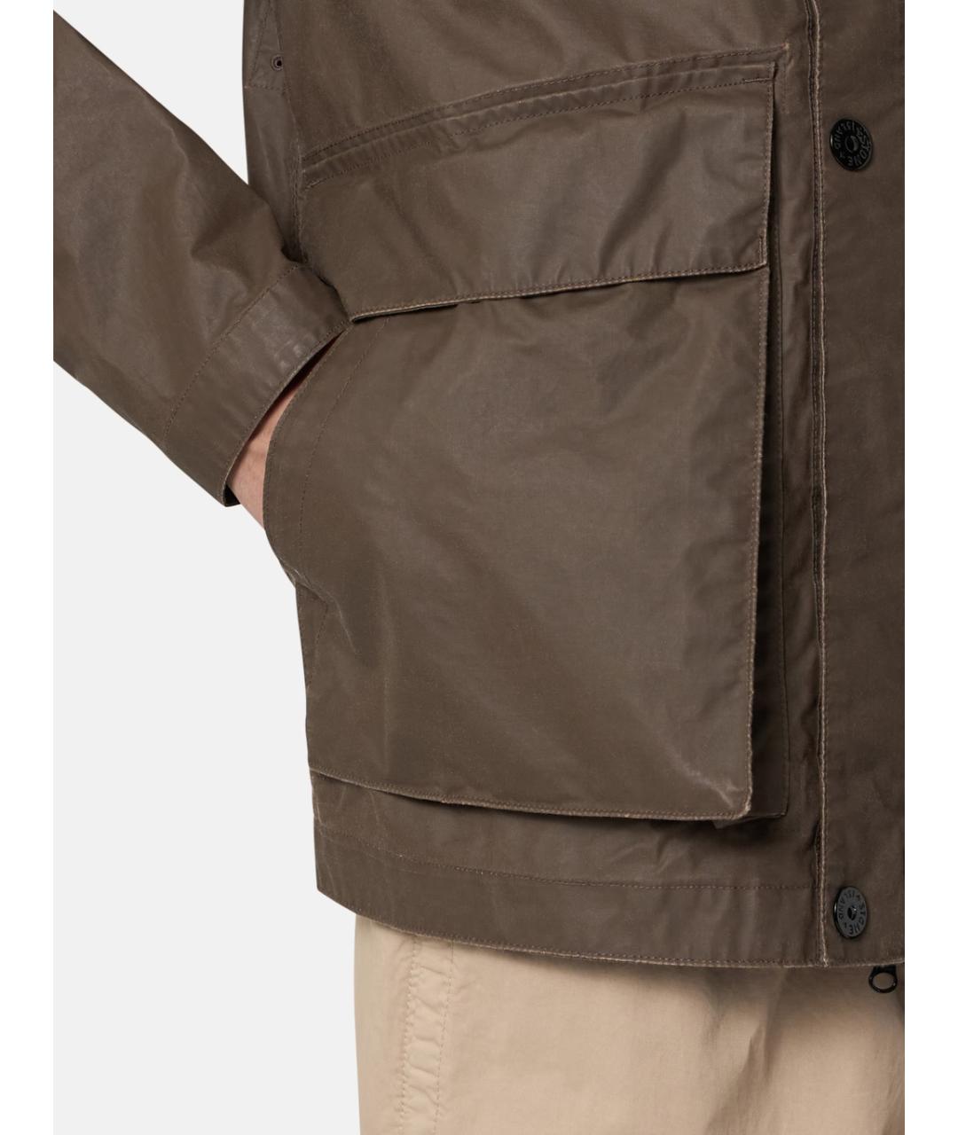 STONE ISLAND Коричневая полиэстеровая куртка, фото 4
