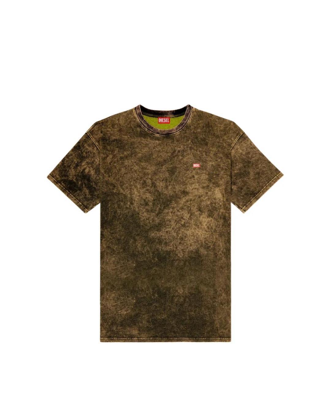 DIESEL Зеленая хлопковая футболка, фото 1