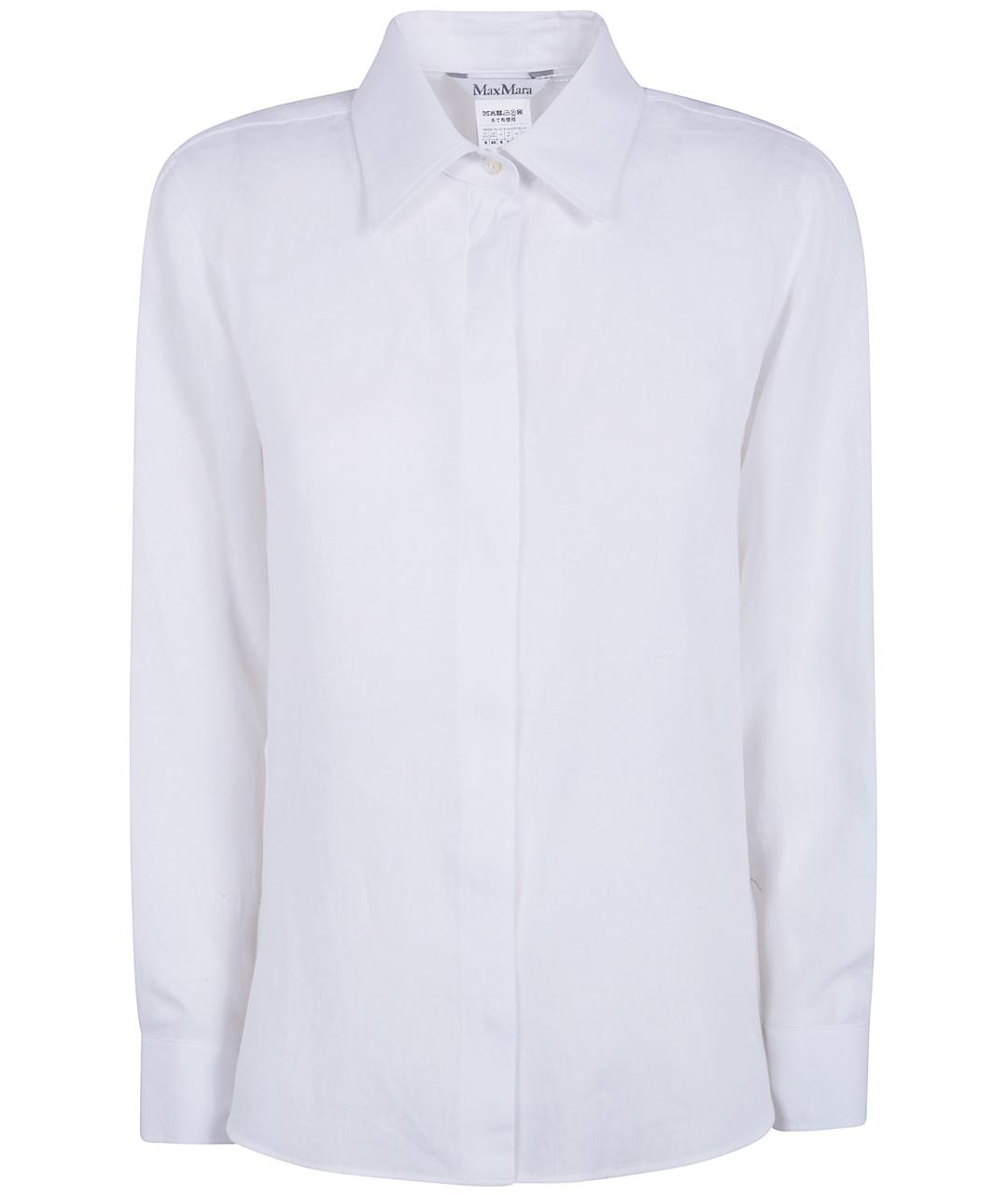 MAX MARA Белая льняная рубашка, фото 1