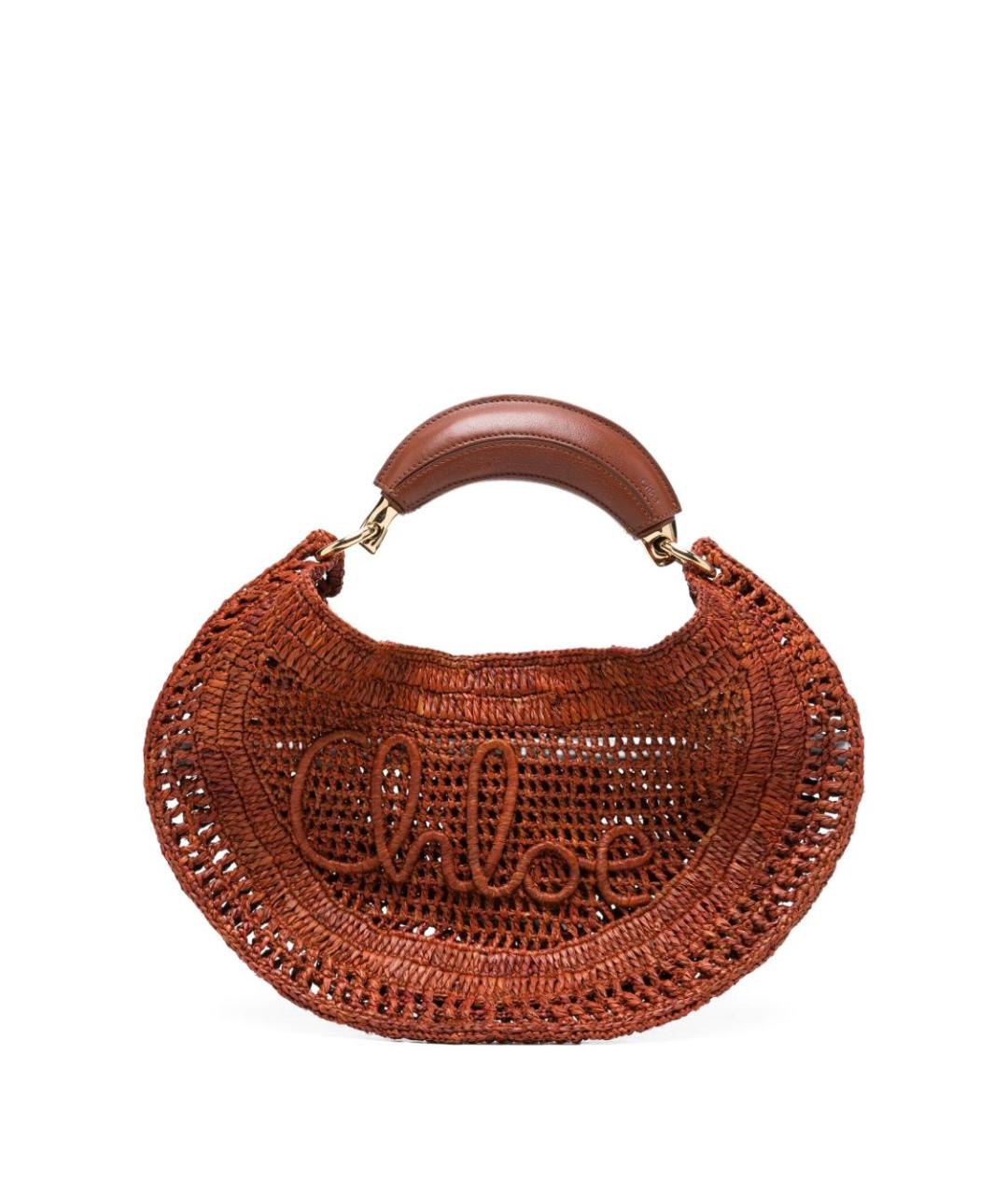 CHLOE Коричневая пелетеная сумка через плечо, фото 1