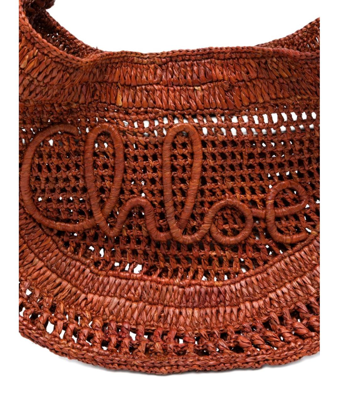 CHLOE Коричневая пелетеная сумка через плечо, фото 3