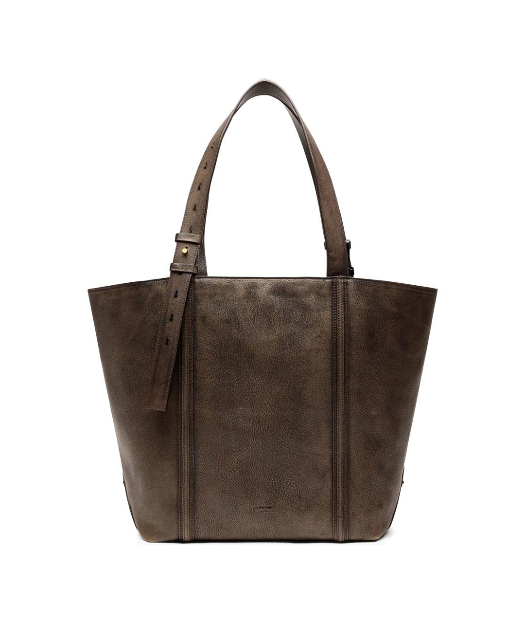 GOLDEN GOOSE DELUXE BRAND Коричневая кожаная сумка тоут, фото 1