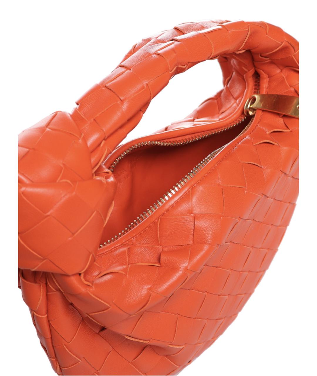 BOTTEGA VENETA Оранжевая кожаная сумка с короткими ручками, фото 3