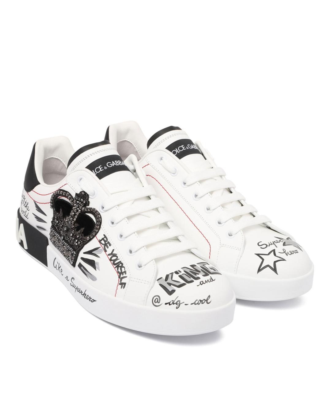 DOLCE&GABBANA Мульти кожаные низкие кроссовки / кеды, фото 3