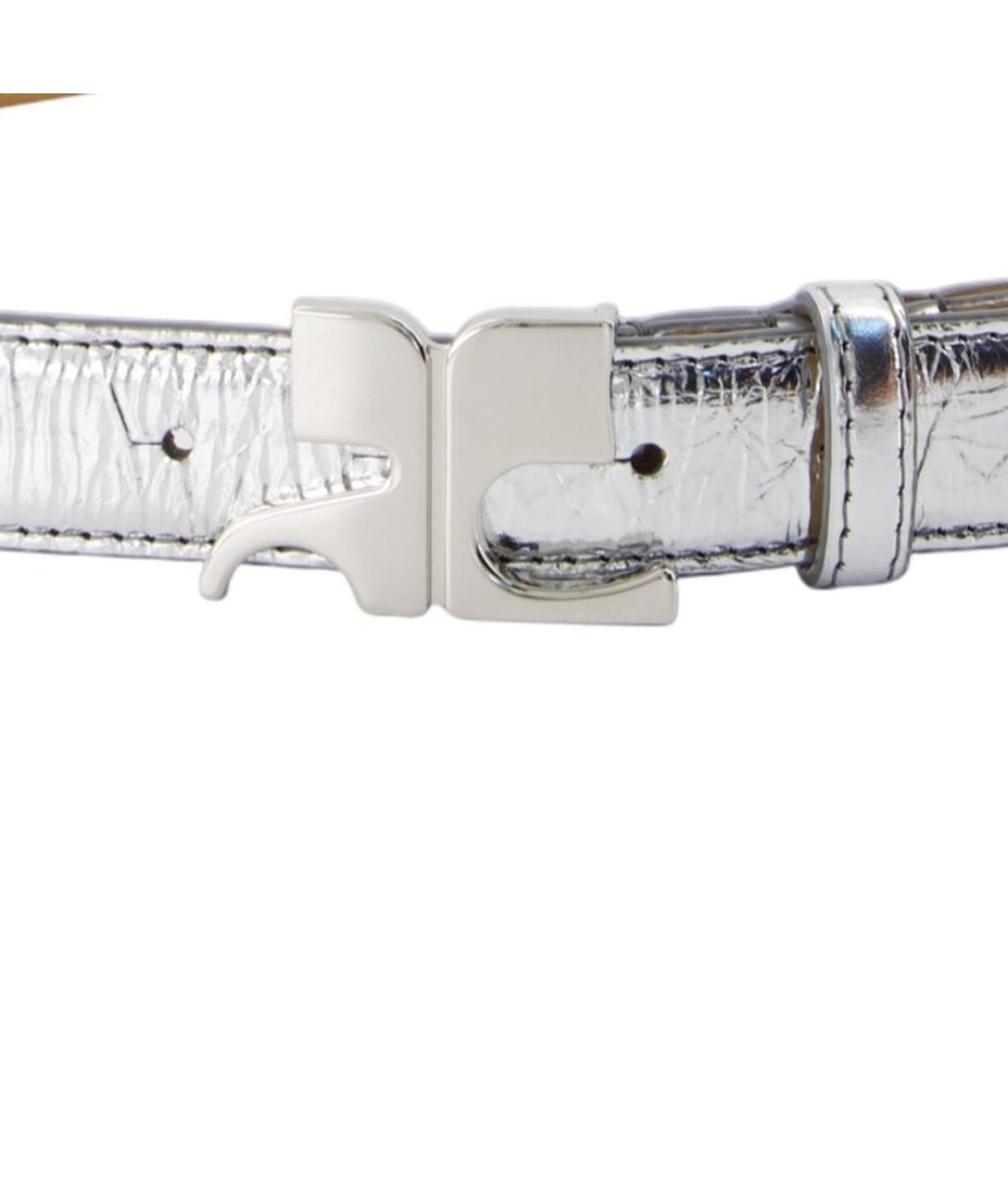 COURREGES Серебрянный кожаный ремень, фото 2