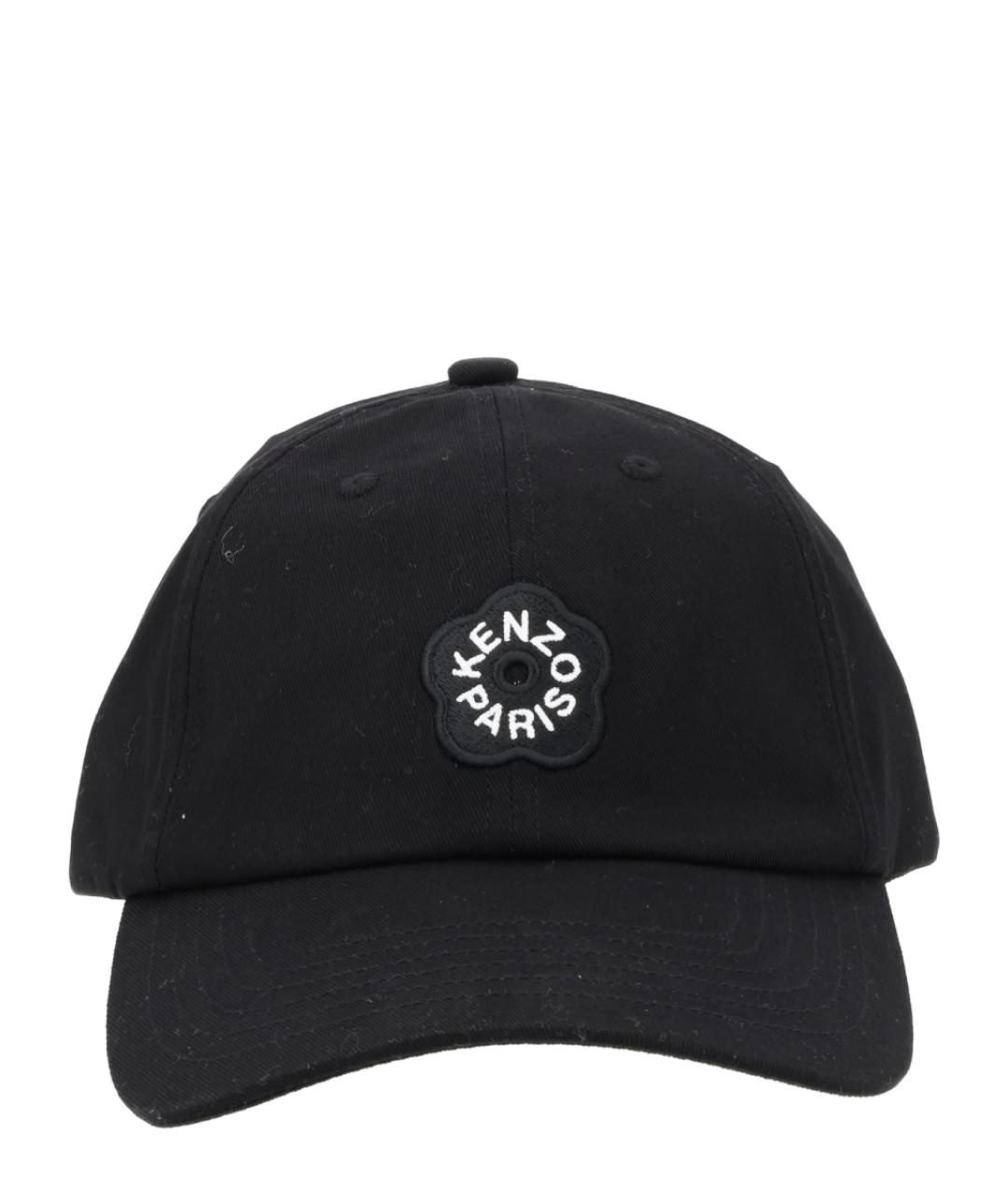 KENZO Черная хлопковая кепка, фото 1