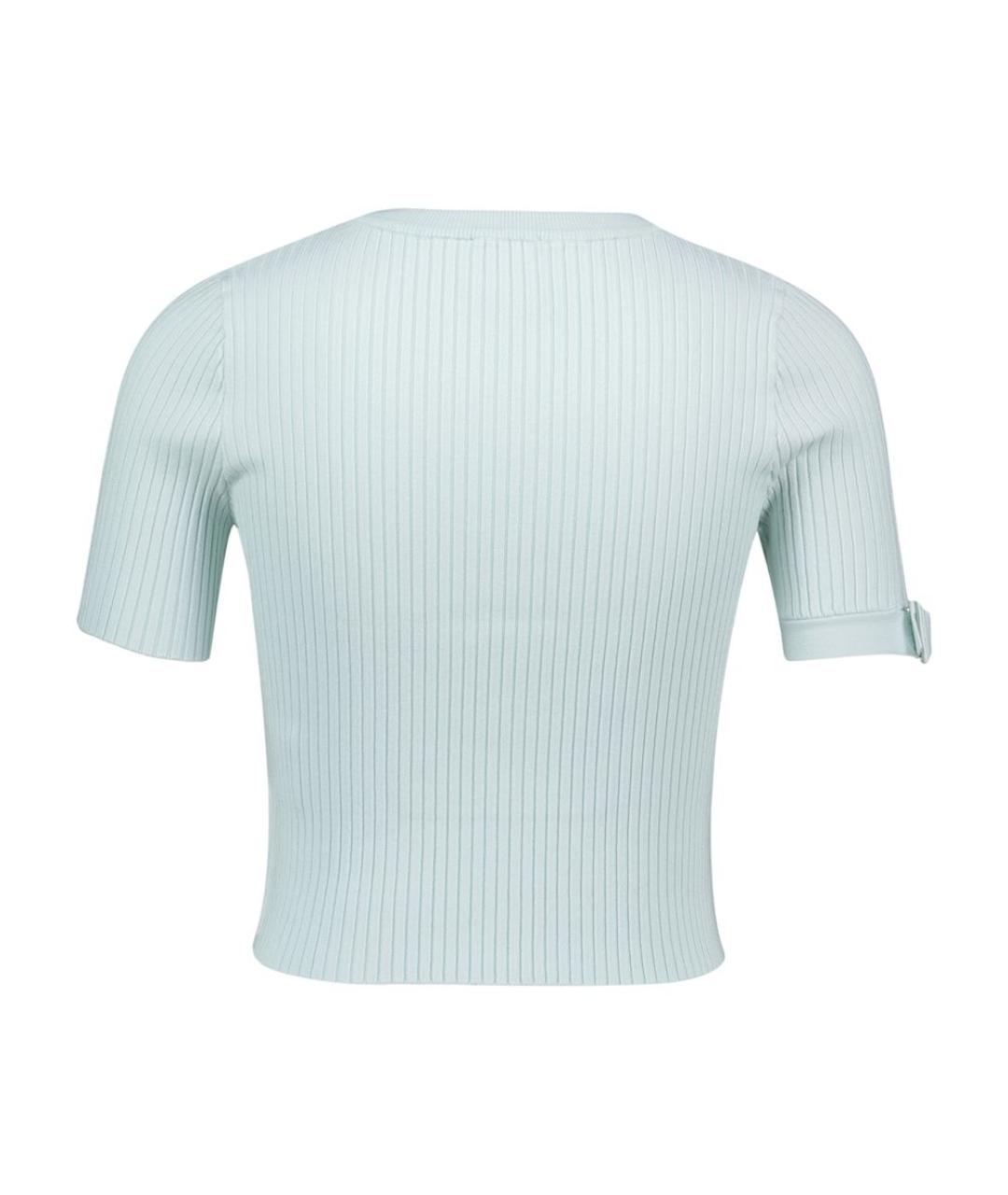 COURREGES Зеленая вискозная футболка, фото 2