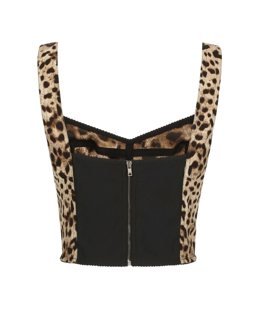 DOLCE&GABBANA Коричневая майка, фото 2