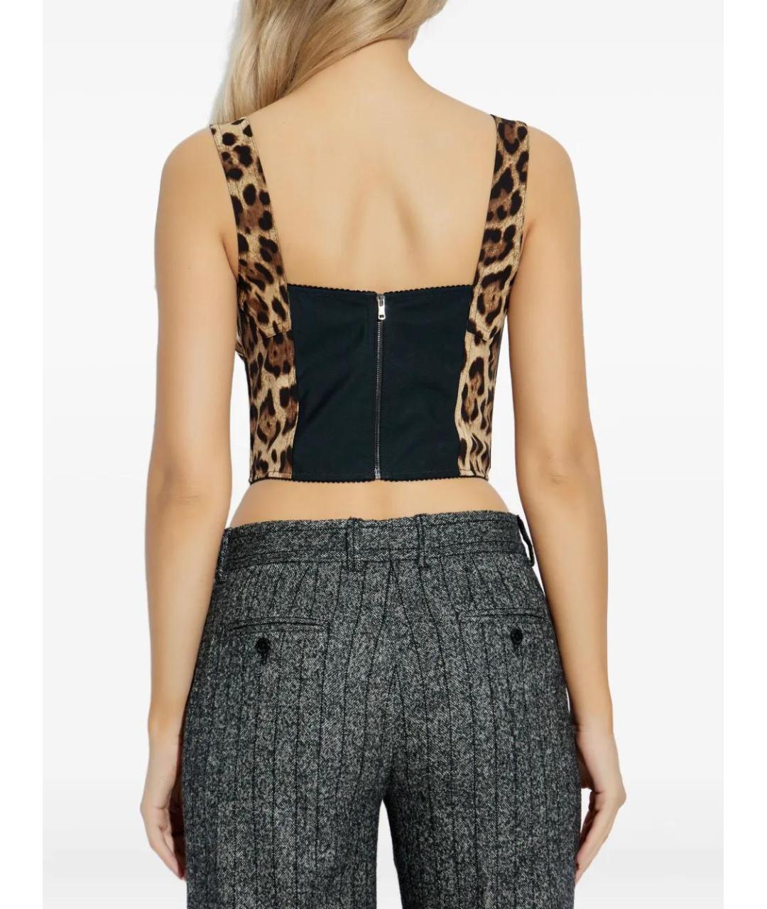 DOLCE&GABBANA Коричневая майка, фото 4