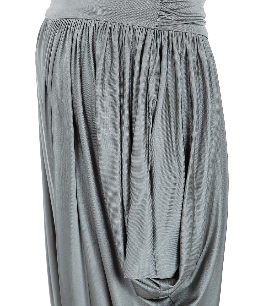 BALMAIN Зеленые вискозные брюки широкие, фото 3