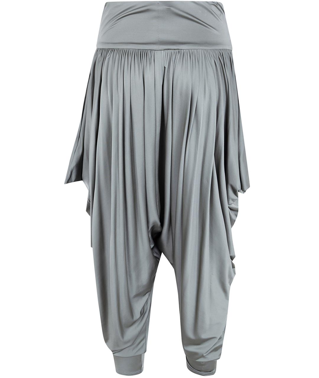 BALMAIN Зеленые вискозные брюки широкие, фото 2