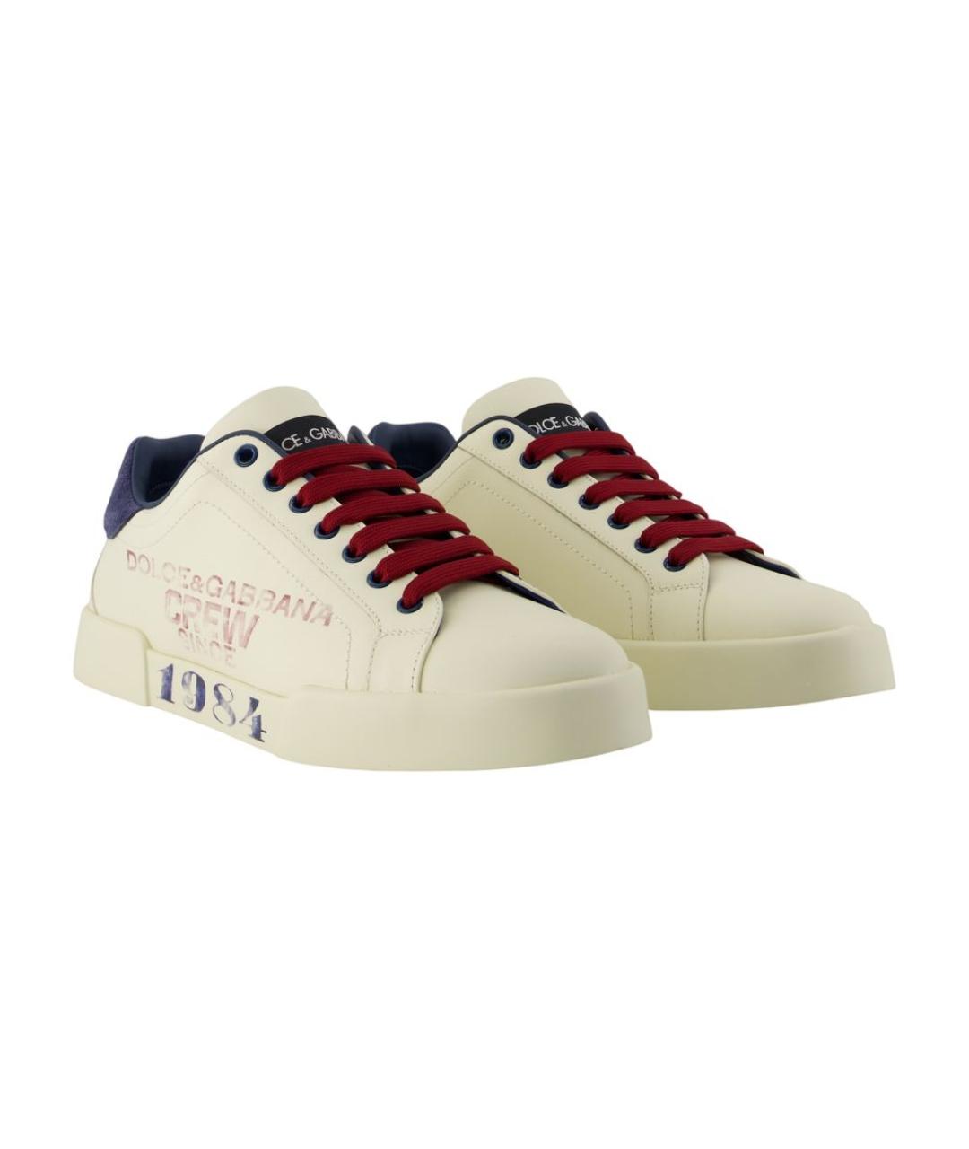 DOLCE&GABBANA Мульти кожаные низкие кроссовки / кеды, фото 2