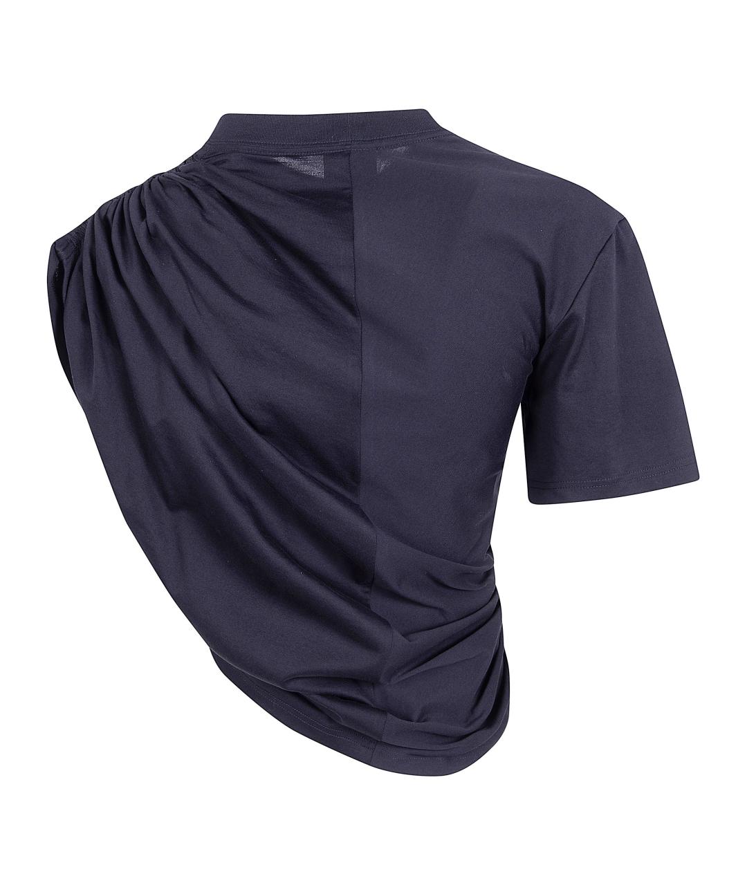 COURREGES Черная хлопковая футболка, фото 5