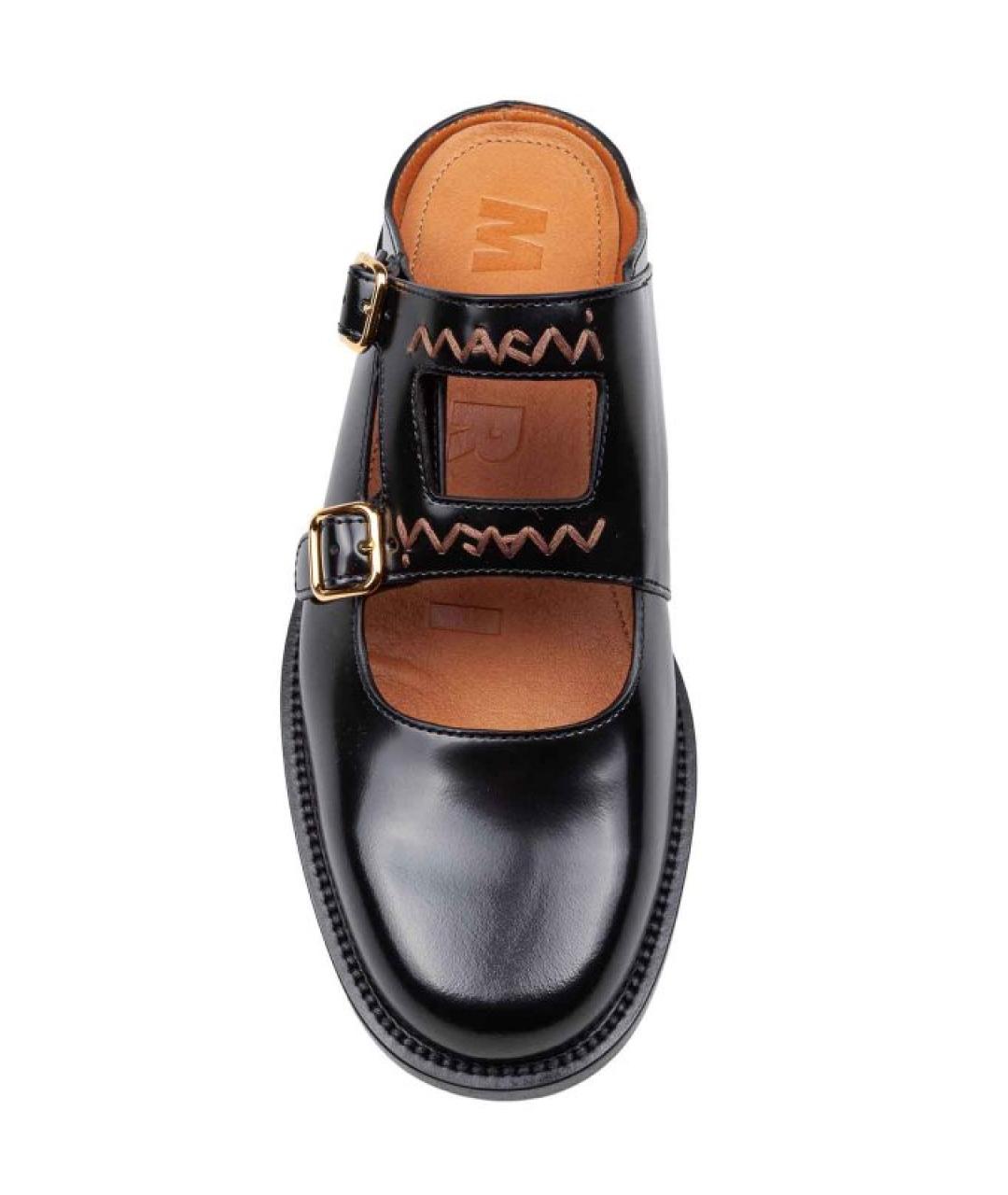 MARNI Черные кожаные мюли, фото 3
