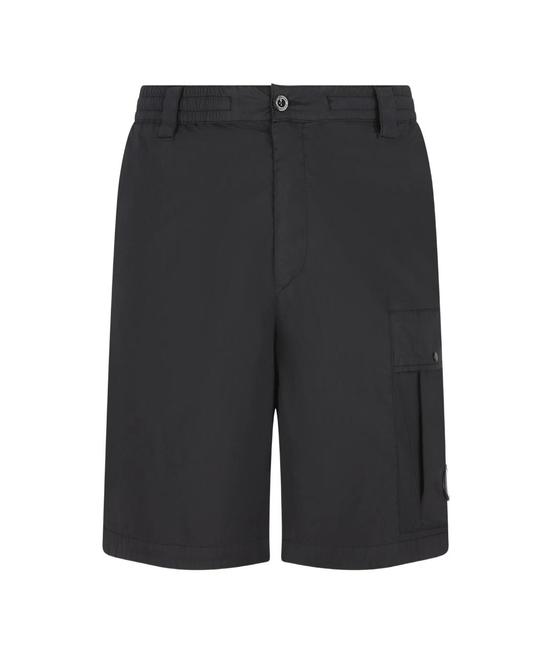 CP COMPANY Черные хлопковые шорты, фото 1