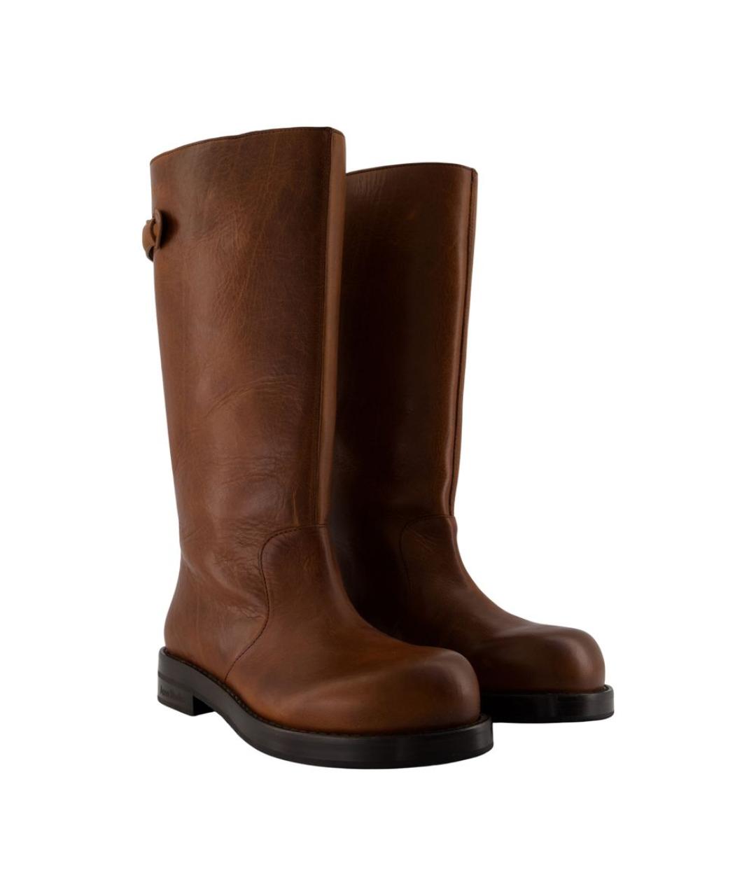 ACNE STUDIOS Коричневые кожаные ботинки, фото 2