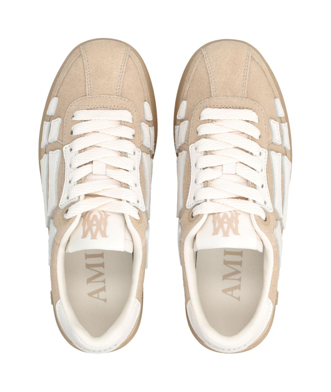 AMIRI Бежевые кожаные кеды, фото 2