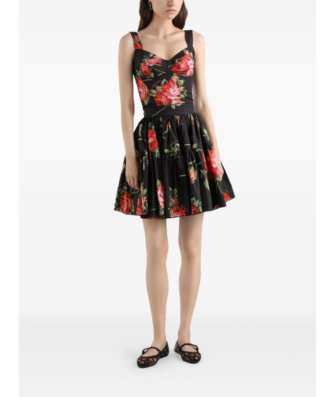 DOLCE&GABBANA Черная хлопковая майка, фото 4