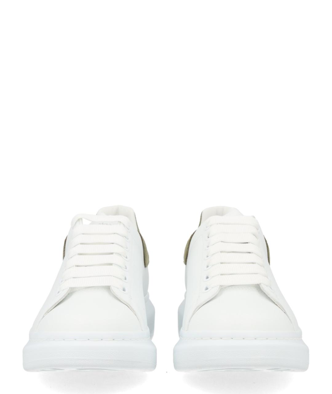 ALEXANDER MCQUEEN Белые кожаные низкие кроссовки / кеды, фото 3
