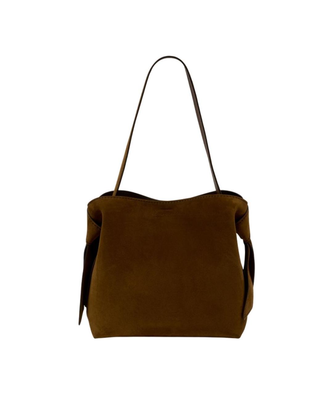 ACNE STUDIOS Коричневая замшевая сумка тоут, фото 1