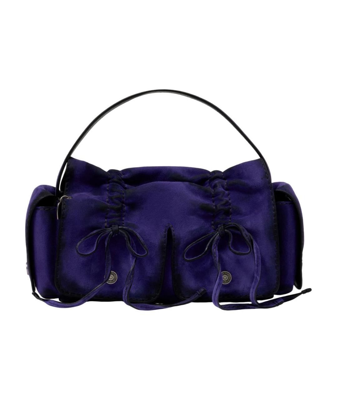 ACNE STUDIOS Фиолетовая кожаная сумка через плечо, фото 1