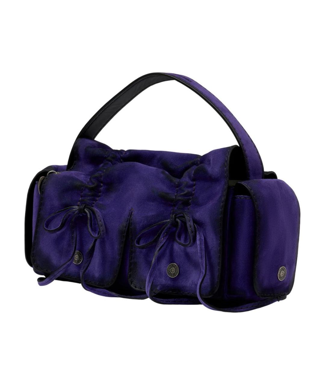 ACNE STUDIOS Фиолетовая кожаная сумка через плечо, фото 2