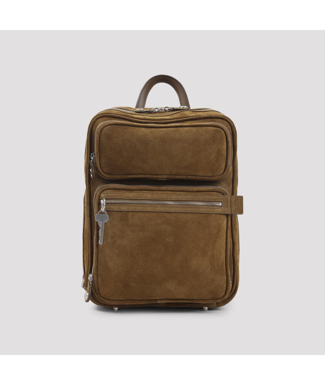 ACNE STUDIOS Коричневый замшевый рюкзак, фото 2