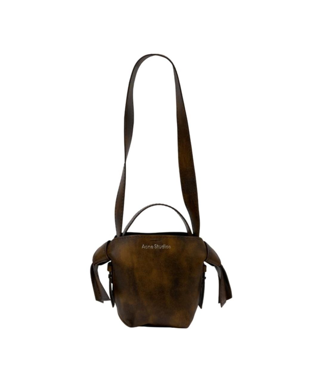 ACNE STUDIOS Коричневая кожаная сумка через плечо, фото 1