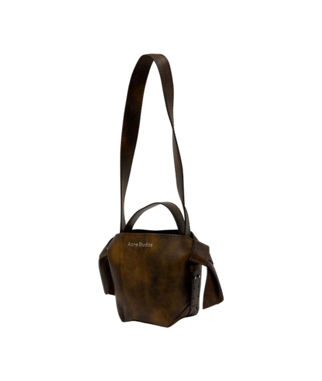 ACNE STUDIOS Коричневая кожаная сумка через плечо, фото 2
