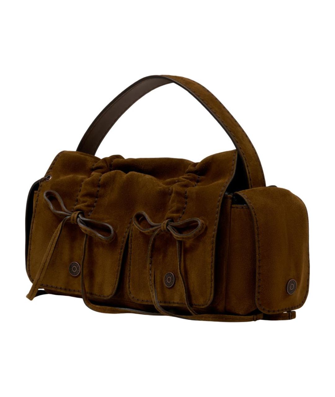 ACNE STUDIOS Коричневая кожаная сумка через плечо, фото 2