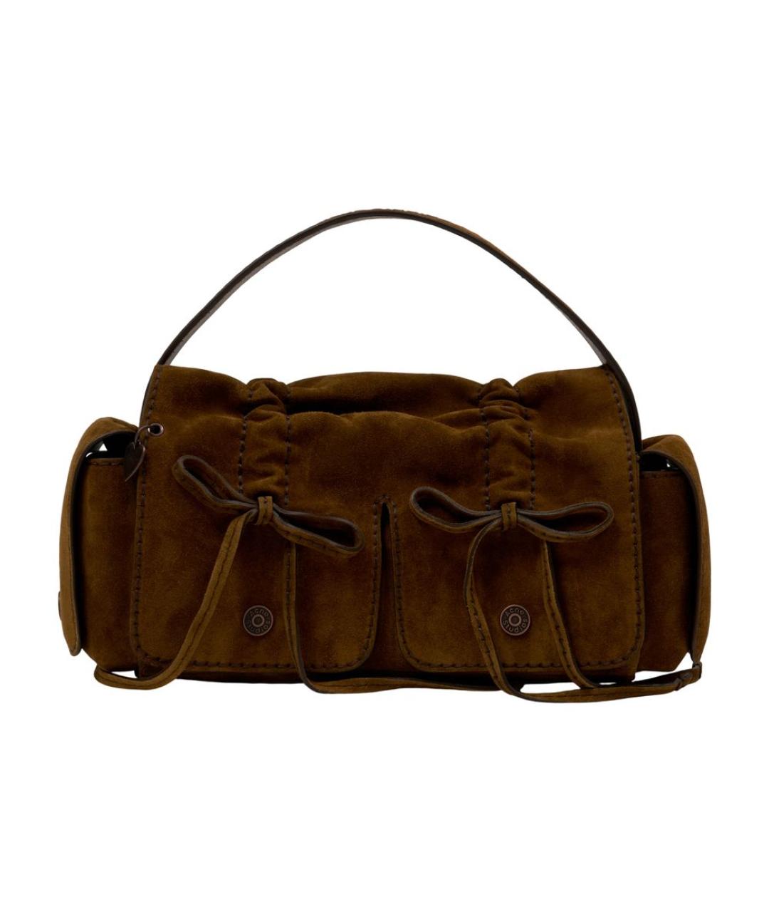 ACNE STUDIOS Коричневая кожаная сумка через плечо, фото 1