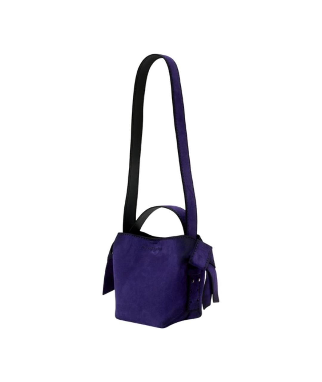 ACNE STUDIOS Фиолетовая замшевая сумка через плечо, фото 2