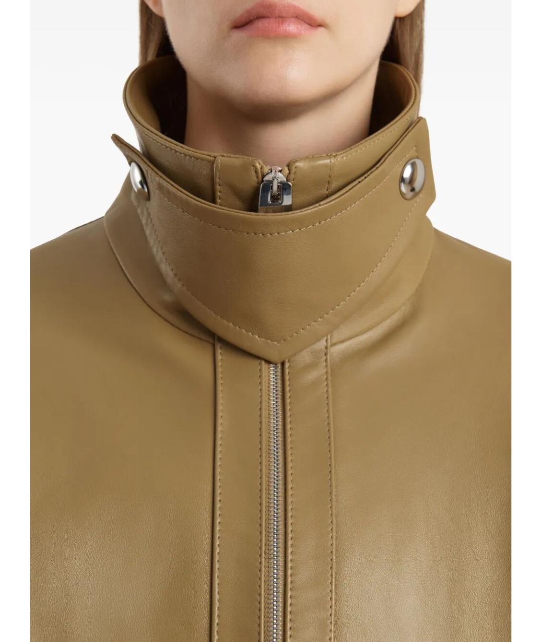 KHAITE Коричневая кожаная куртка, фото 4