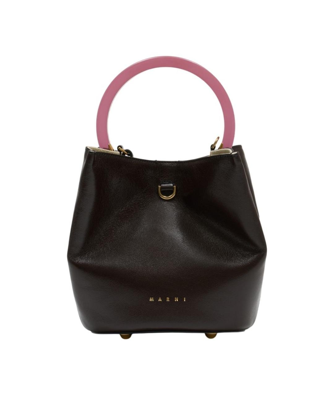 MARNI Коричневая кожаная сумка тоут, фото 1