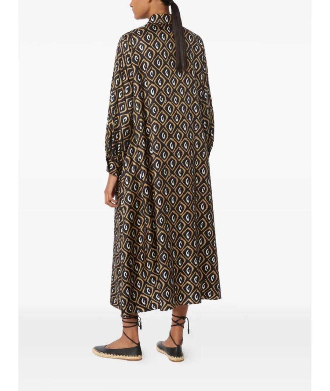 MAX MARA Черное шелковое повседневное платье, фото 4