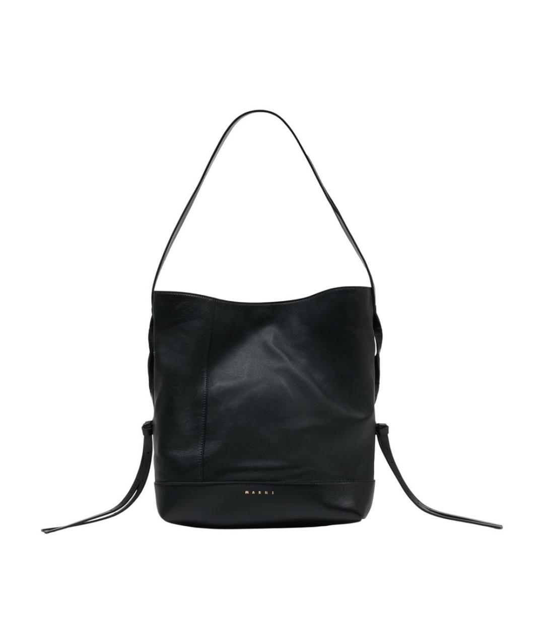 MARNI Черная кожаная сумка через плечо, фото 1