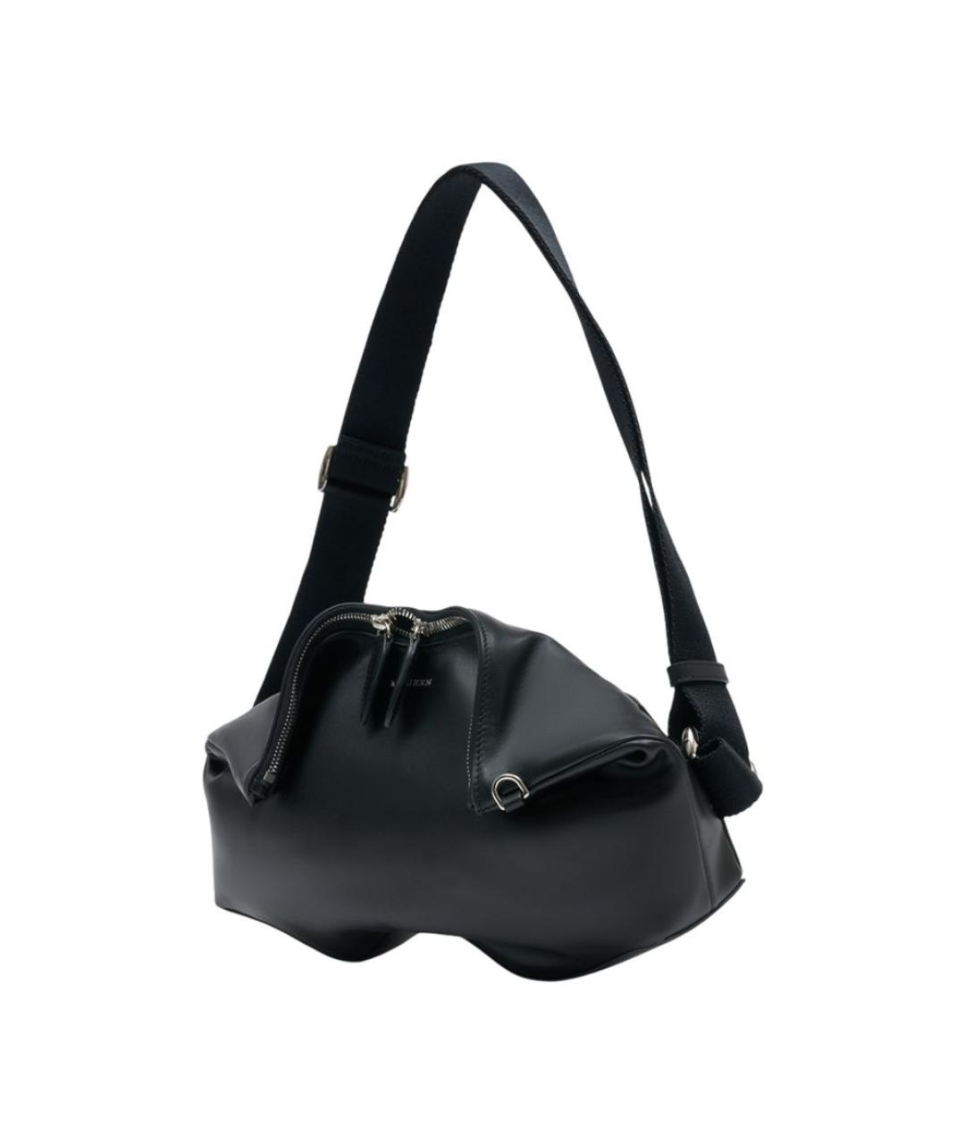 ALEXANDER MCQUEEN Черная кожаная барсетка, фото 2