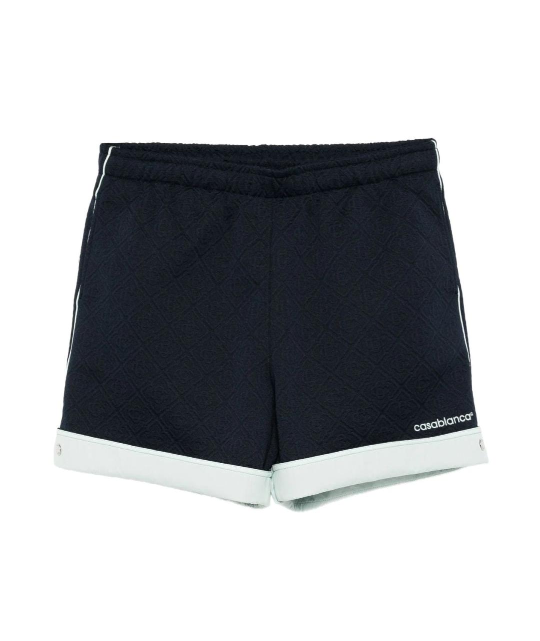 CASABLANCA Темно-синие полиэстеровые шорты, фото 1
