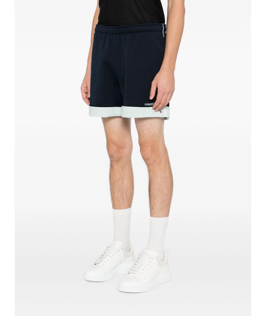 CASABLANCA Темно-синие полиэстеровые шорты, фото 3