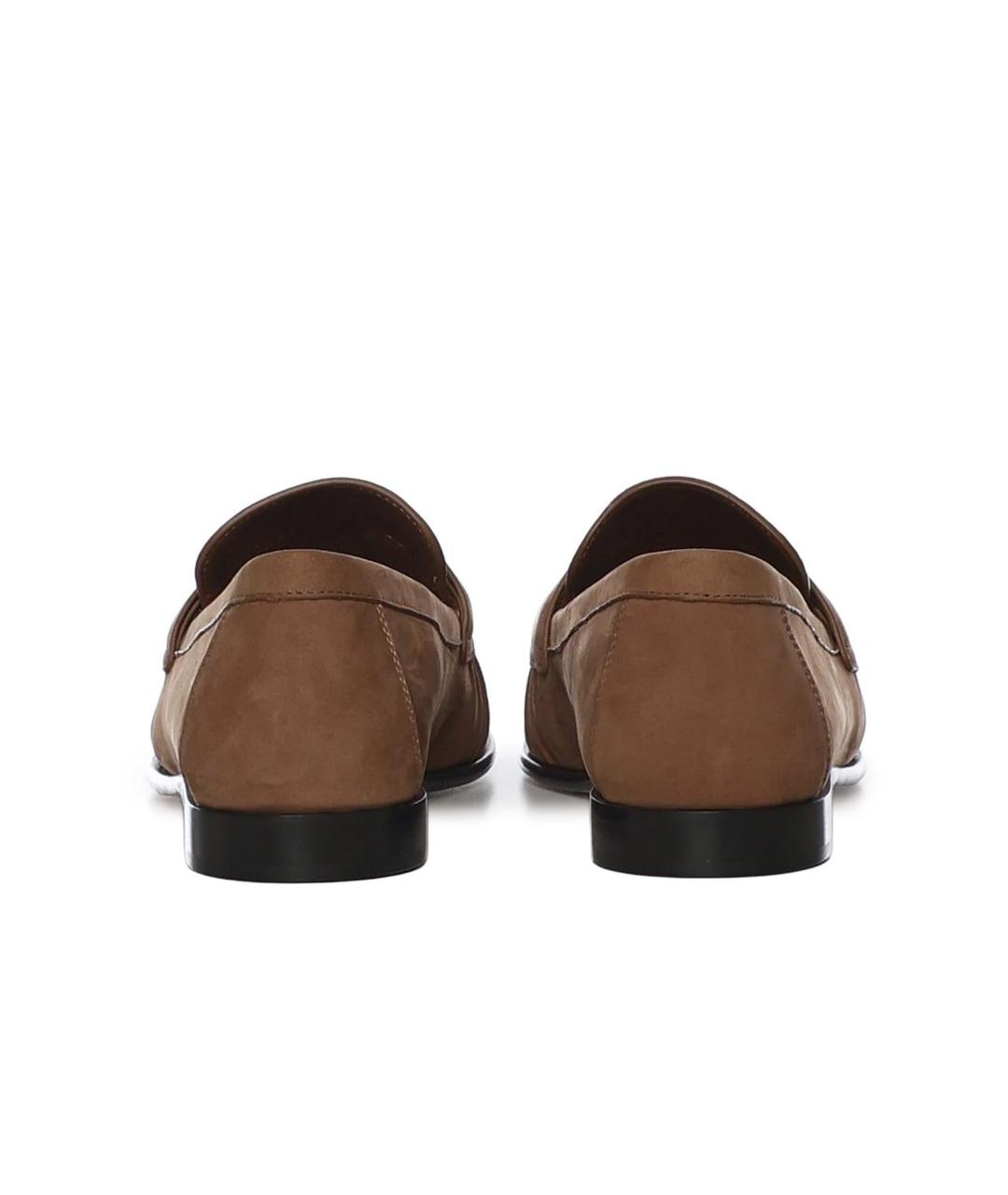 FENDI Коричневые кожаные лоферы, фото 3