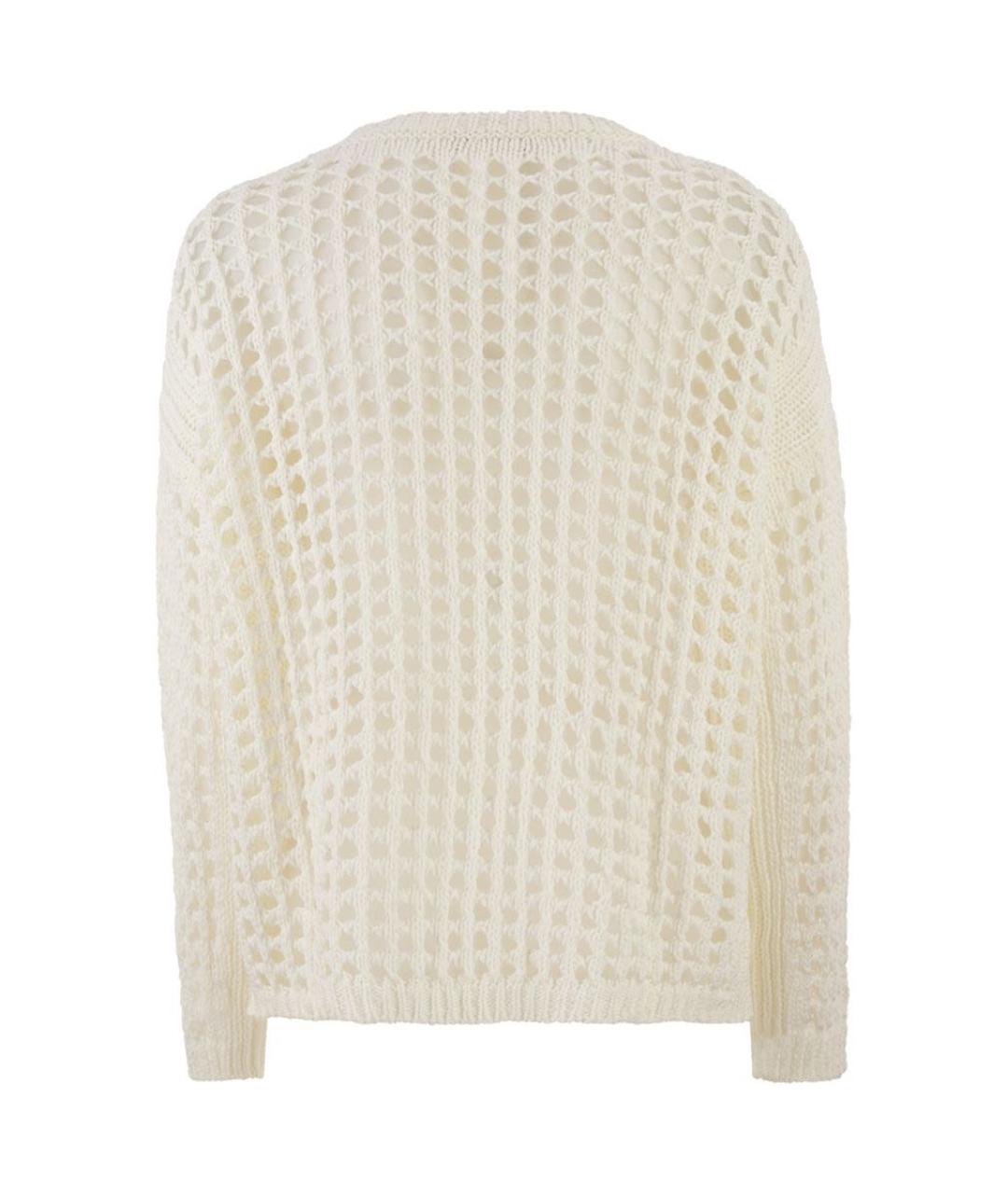 MAX MARA Белый хлопковый джемпер / свитер, фото 2