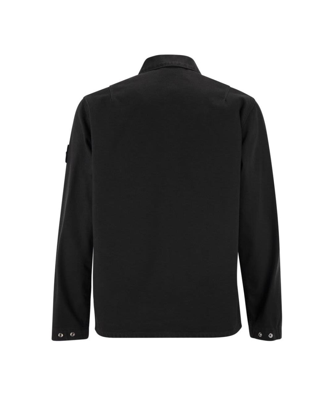 STONE ISLAND Черная хлопковая куртка, фото 2