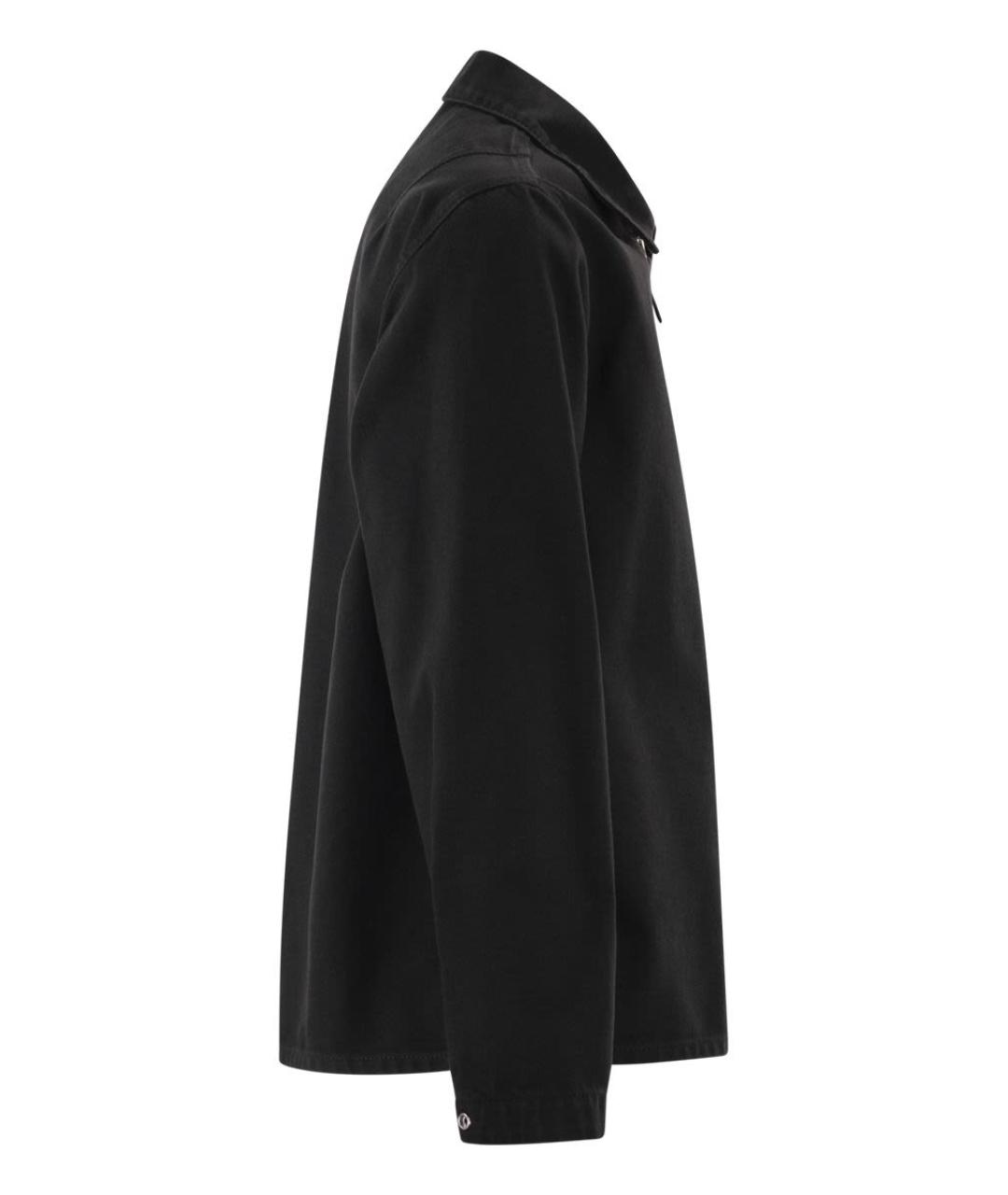 STONE ISLAND Черная хлопковая куртка, фото 3