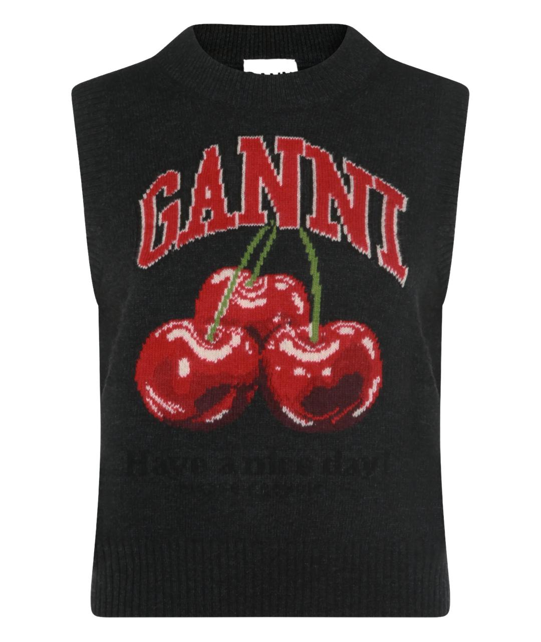 GANNI Серая шерстяная жилетка, фото 1